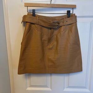 Intermix Leather Mini Skirt - size 4